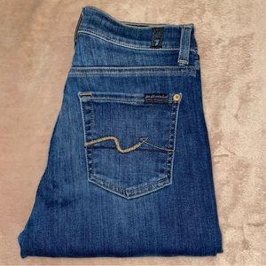 7 for all mankind high -rise waist Guenevere skinny jean W26/L30 1/2